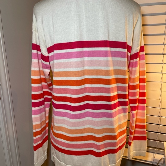 NWOT Women’s Talbots ombré cardigan with gold and pearl buttons - Picture 4 of 10